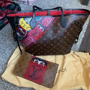 SOLD!New Louis Vuitton kabuki neverfull